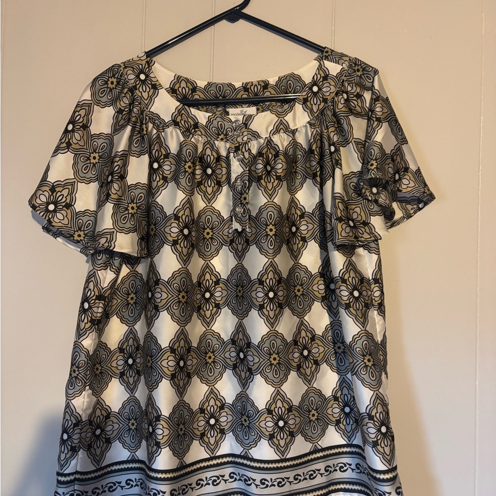 Jaclyn Smith Short Sleeve Blouse